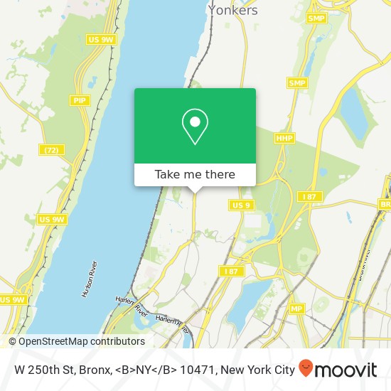 W 250th St, Bronx, <B>NY< / B> 10471 map
