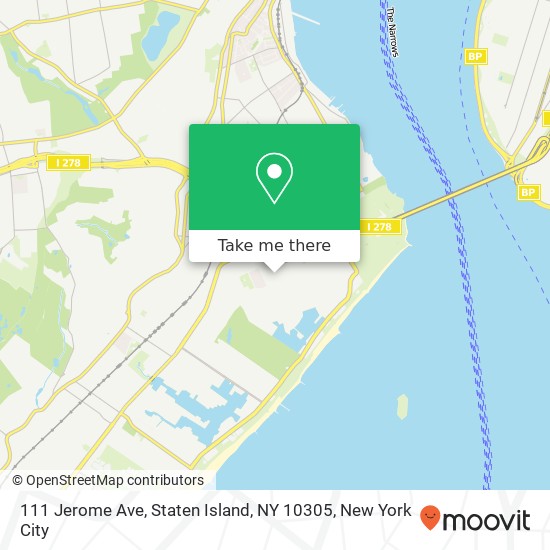 Mapa de 111 Jerome Ave, Staten Island, NY 10305