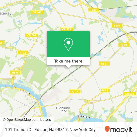 101 Truman Dr, Edison, NJ 08817 map