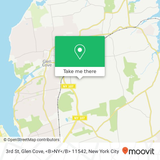 Mapa de 3rd St, Glen Cove, <B>NY< / B> 11542