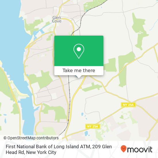 Mapa de First National Bank of Long Island ATM, 209 Glen Head Rd