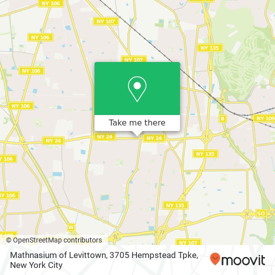 Mapa de Mathnasium of Levittown, 3705 Hempstead Tpke