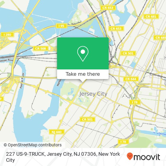Mapa de 227 US-9-TRUCK, Jersey City, NJ 07306