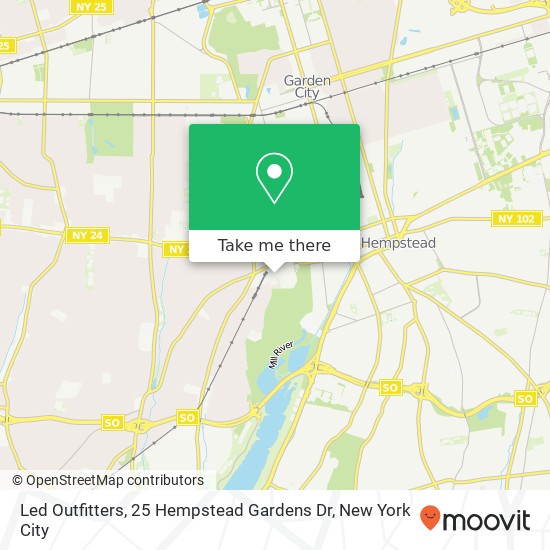 Mapa de Led Outfitters, 25 Hempstead Gardens Dr