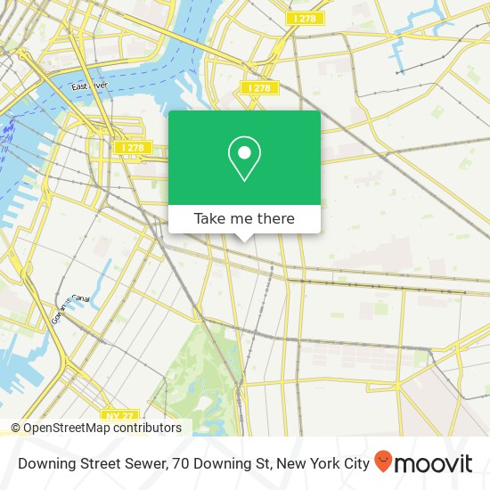 Downing Street Sewer, 70 Downing St map