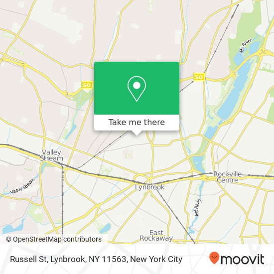 Mapa de Russell St, Lynbrook, NY 11563