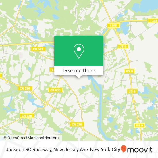 Mapa de Jackson RC Raceway, New Jersey Ave