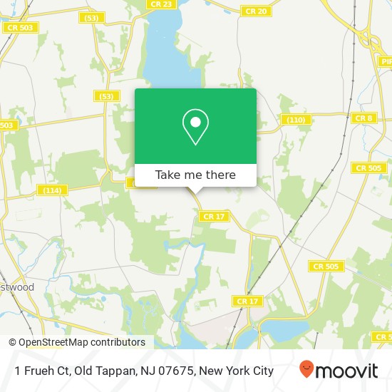 Mapa de 1 Frueh Ct, Old Tappan, NJ 07675