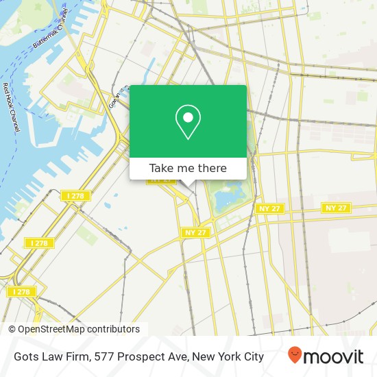 Mapa de Gots Law Firm, 577 Prospect Ave