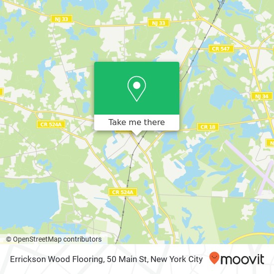 Mapa de Errickson Wood Flooring, 50 Main St