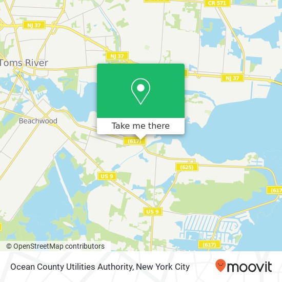 Mapa de Ocean County Utilities Authority