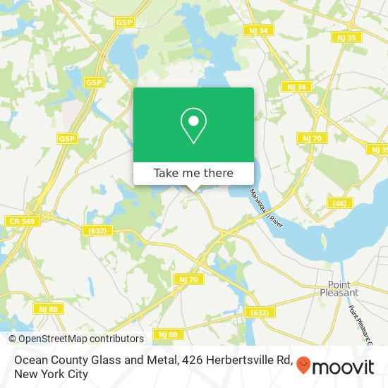 Ocean County Glass and Metal, 426 Herbertsville Rd map