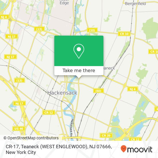 CR-17, Teaneck (WEST ENGLEWOOD), NJ 07666 map