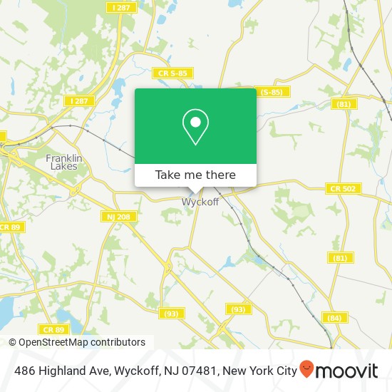 486 Highland Ave, Wyckoff, NJ 07481 map