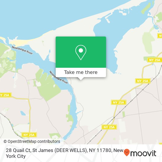 Mapa de 28 Quail Ct, St James (DEER WELLS), NY 11780