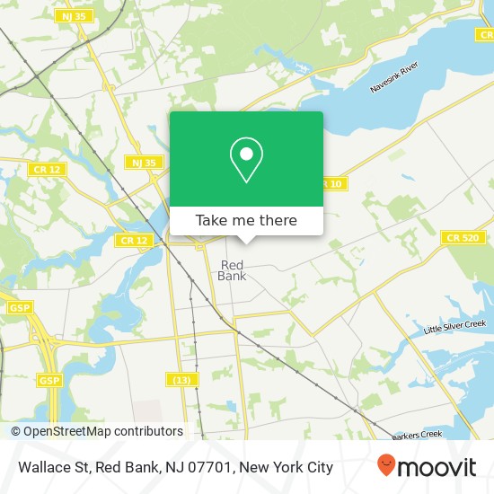 Mapa de Wallace St, Red Bank, NJ 07701
