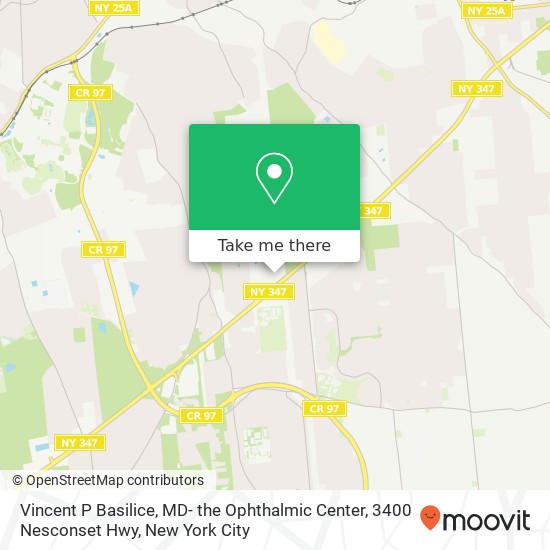 Vincent P Basilice, MD- the Ophthalmic Center, 3400 Nesconset Hwy map