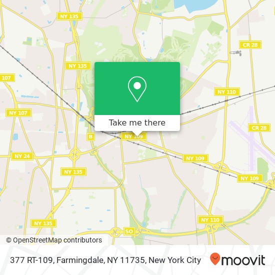 Mapa de 377 RT-109, Farmingdale, NY 11735