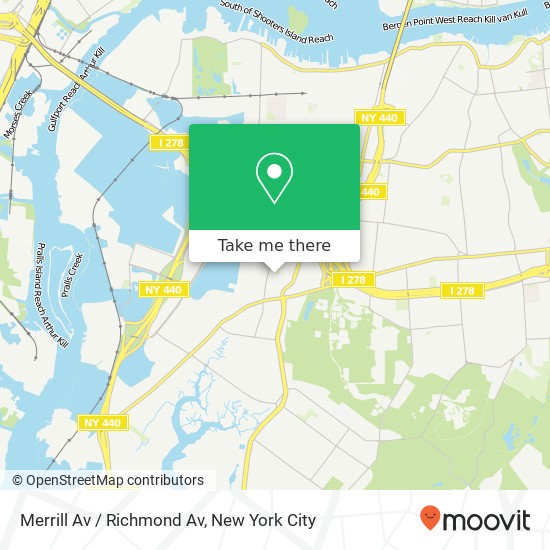 Mapa de Merrill Av / Richmond Av