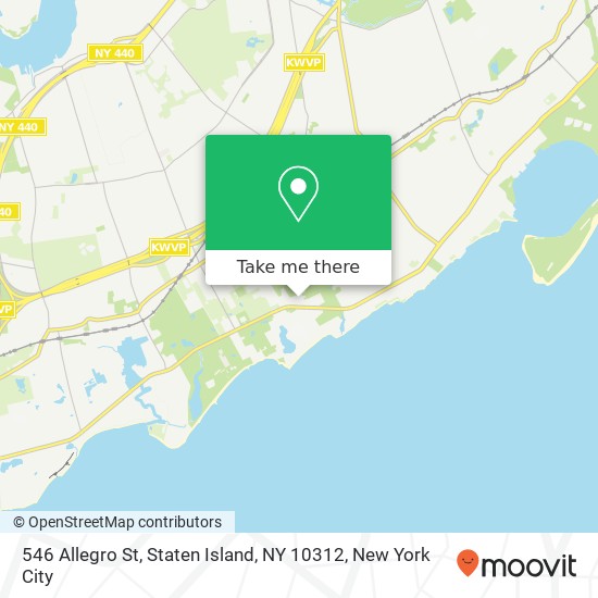 Mapa de 546 Allegro St, Staten Island, NY 10312
