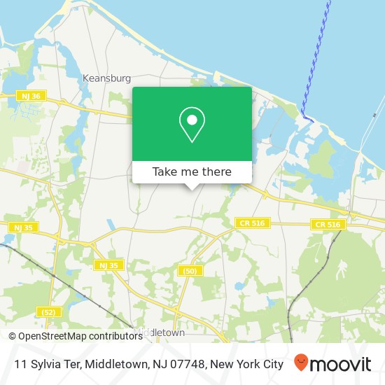 Mapa de 11 Sylvia Ter, Middletown, NJ 07748