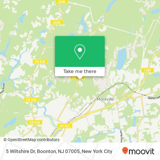 Mapa de 5 Wiltshire Dr, Boonton, NJ 07005