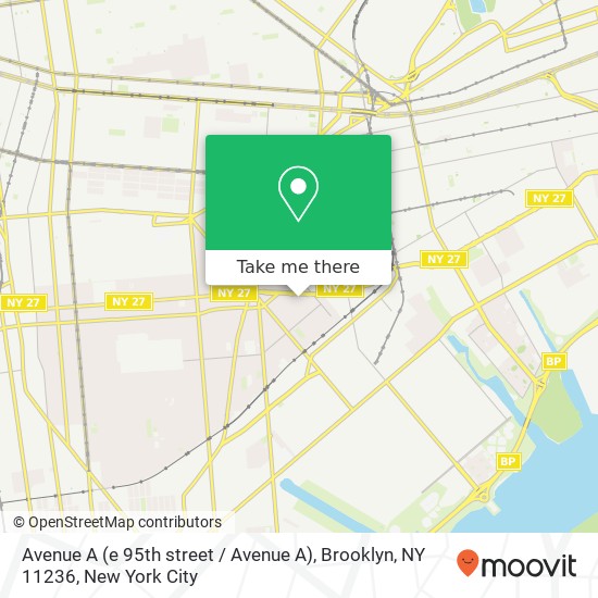 Mapa de Avenue A (e 95th street / Avenue A), Brooklyn, NY 11236