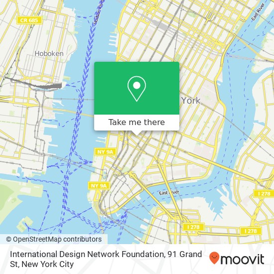 Mapa de International Design Network Foundation, 91 Grand St