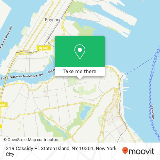 219 Cassidy Pl, Staten Island, NY 10301 map