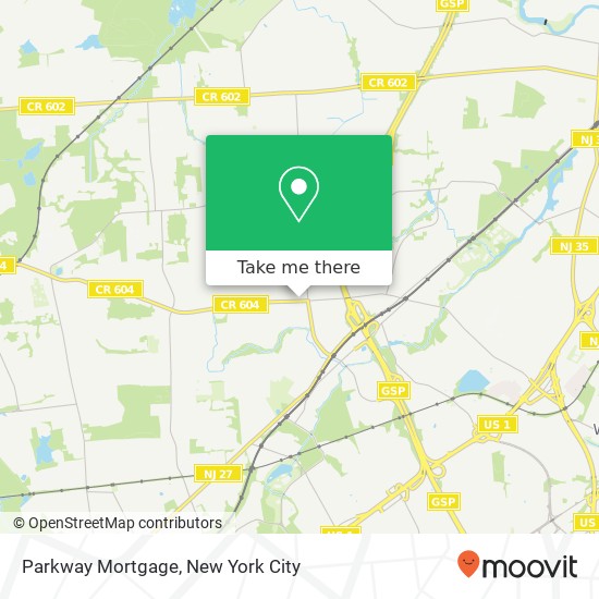 Parkway Mortgage, 1628 Oak Tree Rd map