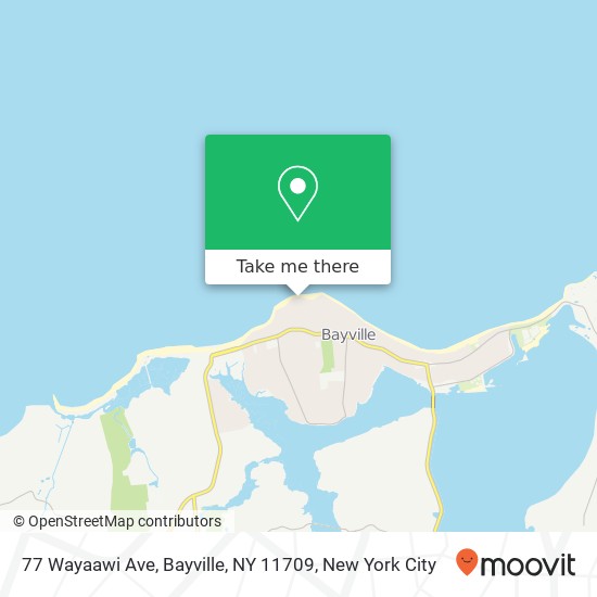 Mapa de 77 Wayaawi Ave, Bayville, NY 11709