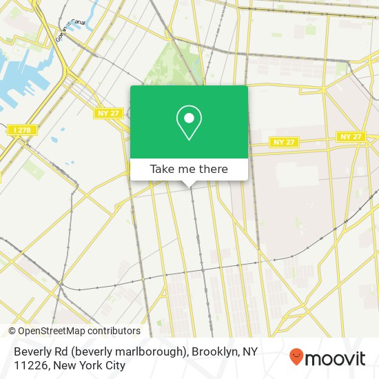 Mapa de Beverly Rd (beverly marlborough), Brooklyn, NY 11226
