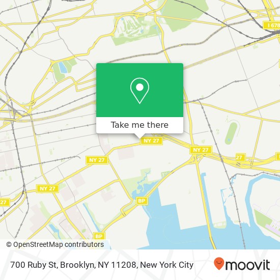 Mapa de 700 Ruby St, Brooklyn, NY 11208