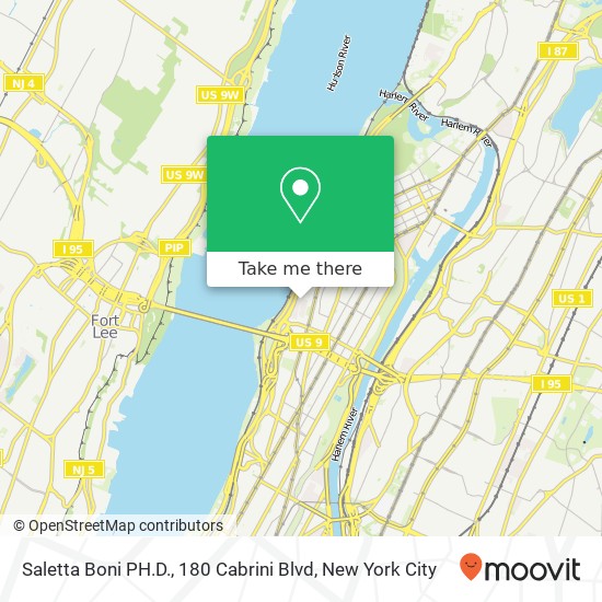 Mapa de Saletta Boni PH.D., 180 Cabrini Blvd