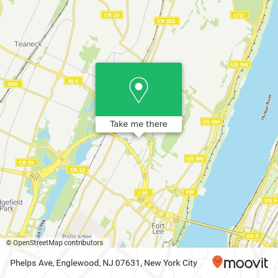 Mapa de Phelps Ave, Englewood, NJ 07631