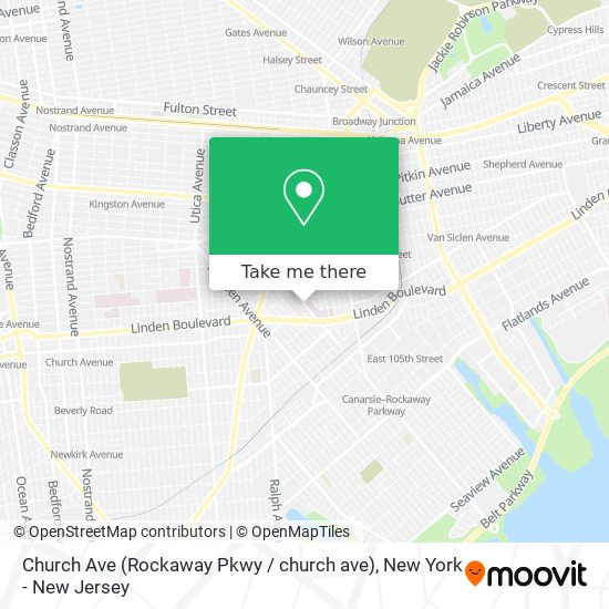 Mapa de Church Ave (Rockaway Pkwy / church ave)