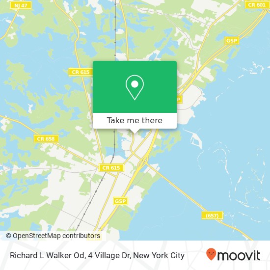 Mapa de Richard L Walker Od, 4 Village Dr