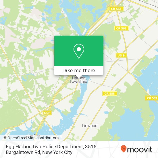 Egg Harbor Twp Police Department, 3515 Bargaintown Rd map