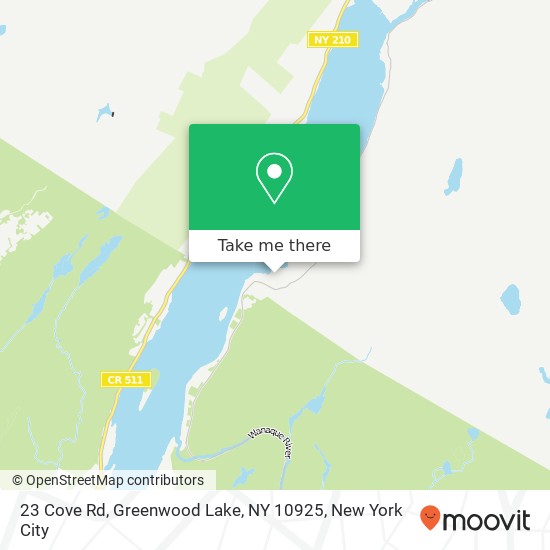 Mapa de 23 Cove Rd, Greenwood Lake, NY 10925