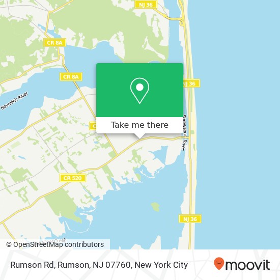 Mapa de Rumson Rd, Rumson, NJ 07760