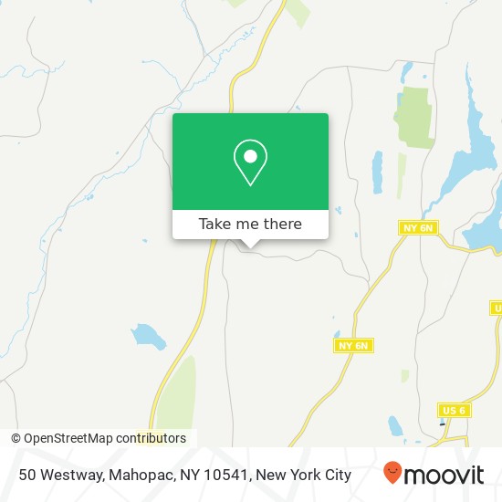Mapa de 50 Westway, Mahopac, NY 10541