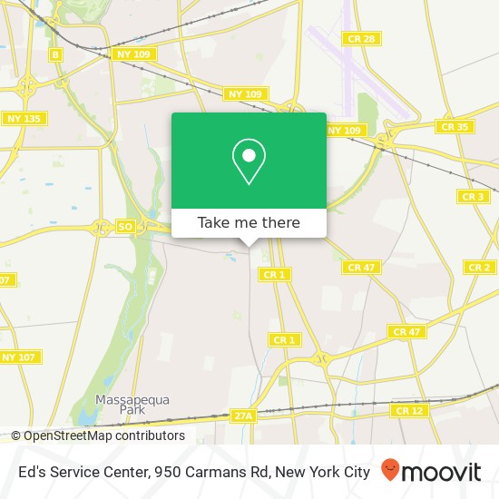 Mapa de Ed's Service Center, 950 Carmans Rd