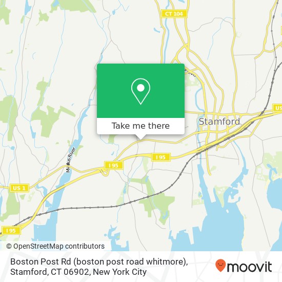 Mapa de Boston Post Rd (boston post road whitmore), Stamford, CT 06902