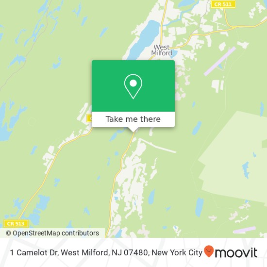 Mapa de 1 Camelot Dr, West Milford, NJ 07480