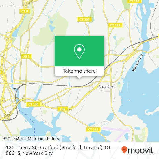 Mapa de 125 Liberty St, Stratford (Stratford, Town of), CT 06615