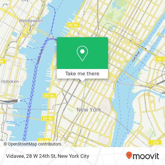 Vidavee, 28 W 24th St map