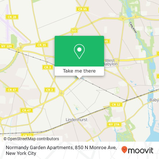 Mapa de Normandy Garden Apartments, 850 N Monroe Ave