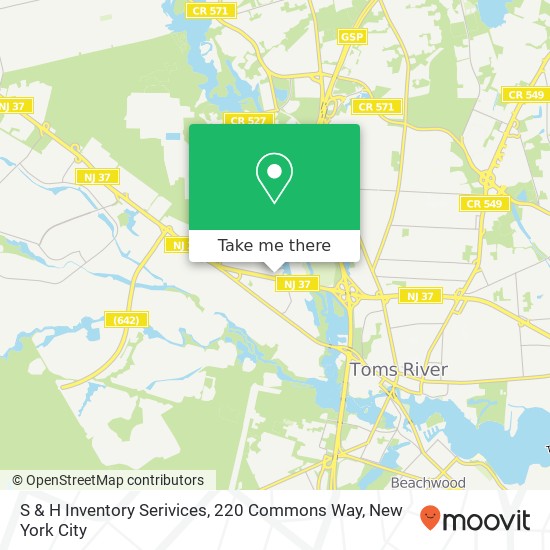 Mapa de S & H Inventory Serivices, 220 Commons Way