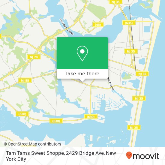 Tam Tam's Sweet Shoppe, 2429 Bridge Ave map