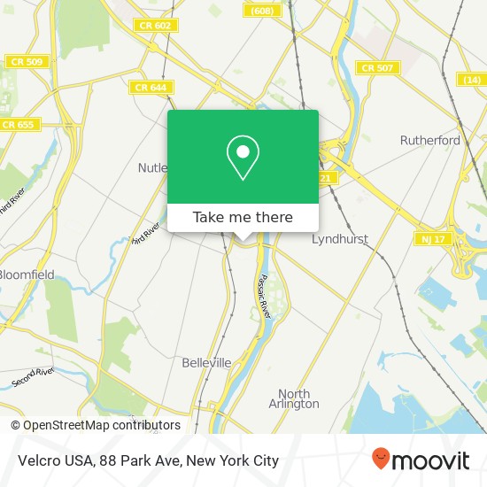 Mapa de Velcro USA, 88 Park Ave